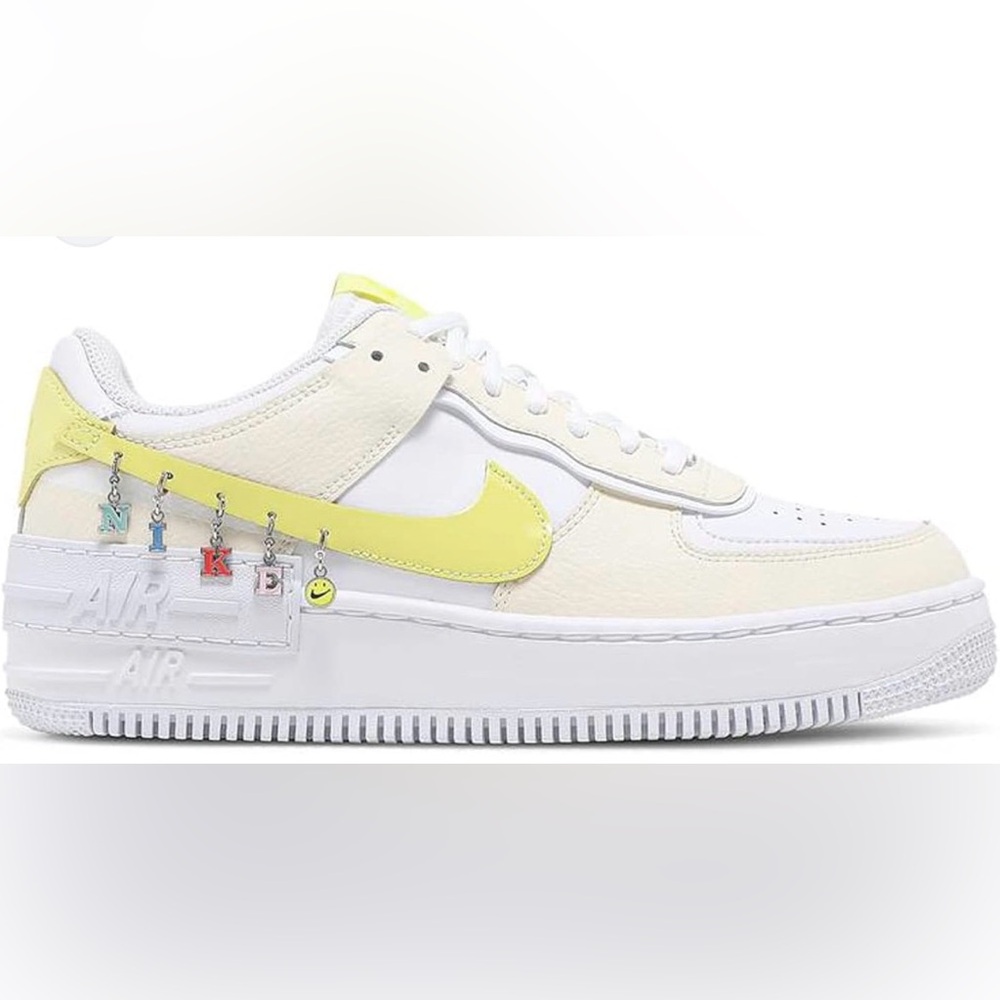 Nike Air Force 1 Shadow SE 'Pale Ivory Light Zitron' w/ "Have a Nike Day" charms